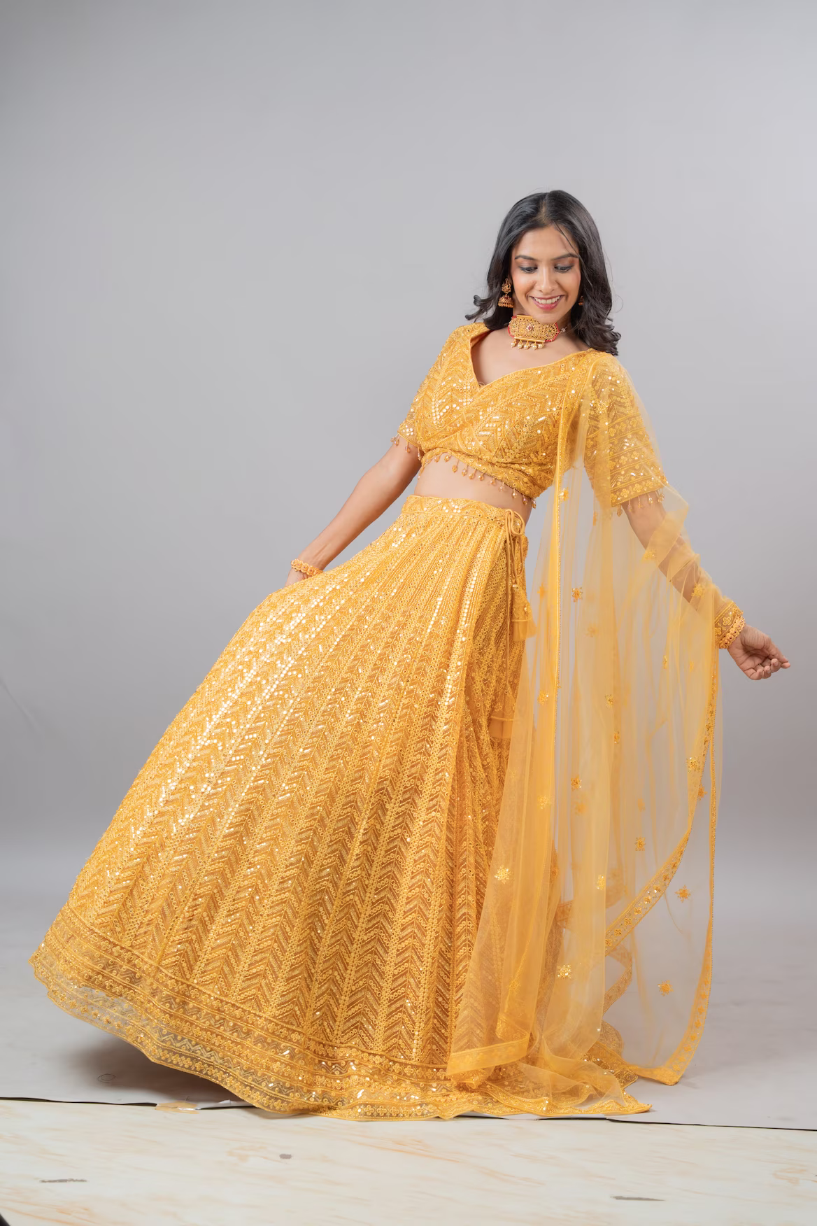 Teal Sharara Suit