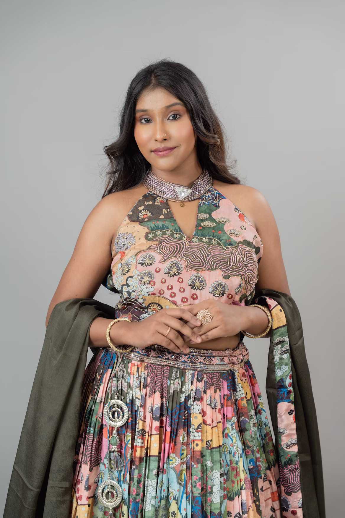 Floral Print Lehenga